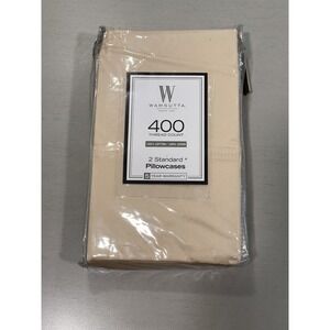 Wamsutta 400 Thread Count Standard Pillowcases 2pk Taupe 100% Cotton